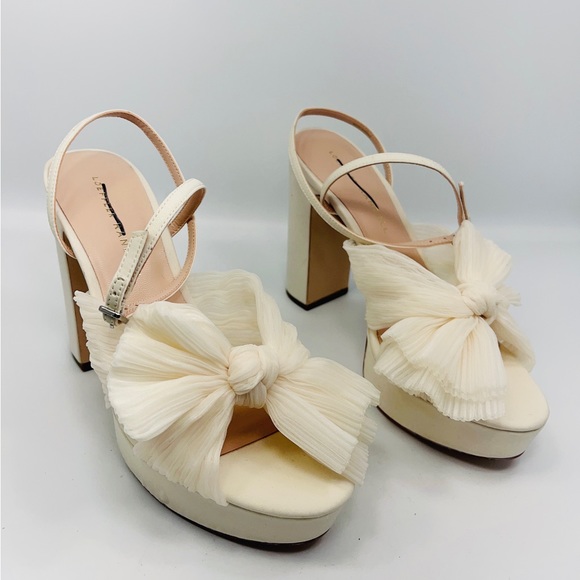 LOEFFLER RANDALL
Pleated Knot Ankle-Strap Platform Sandals - Picture 5 of 9